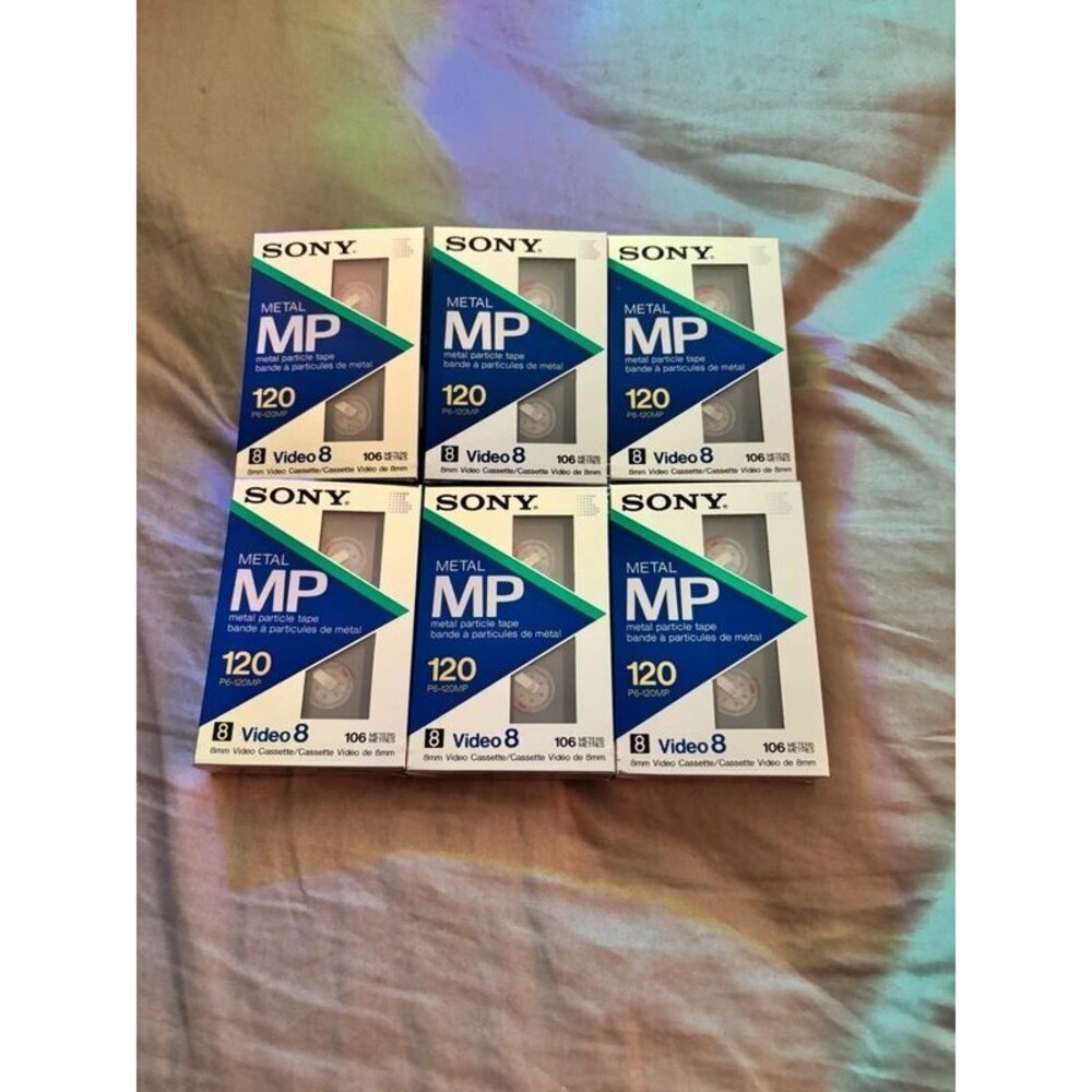 Sony: P6-120MP 8mm Metal Video Tape - Lot of 6 - Sealed and Unopened
